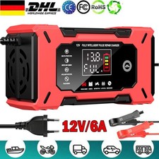 Auto Intelligentes Batterieladegerät 12V 6A Motorrad Akku Batterie Ladegerät Auto Intelligentes Batterieladegerät 12V 6A Motorrad Akku Batterie Ladegerät