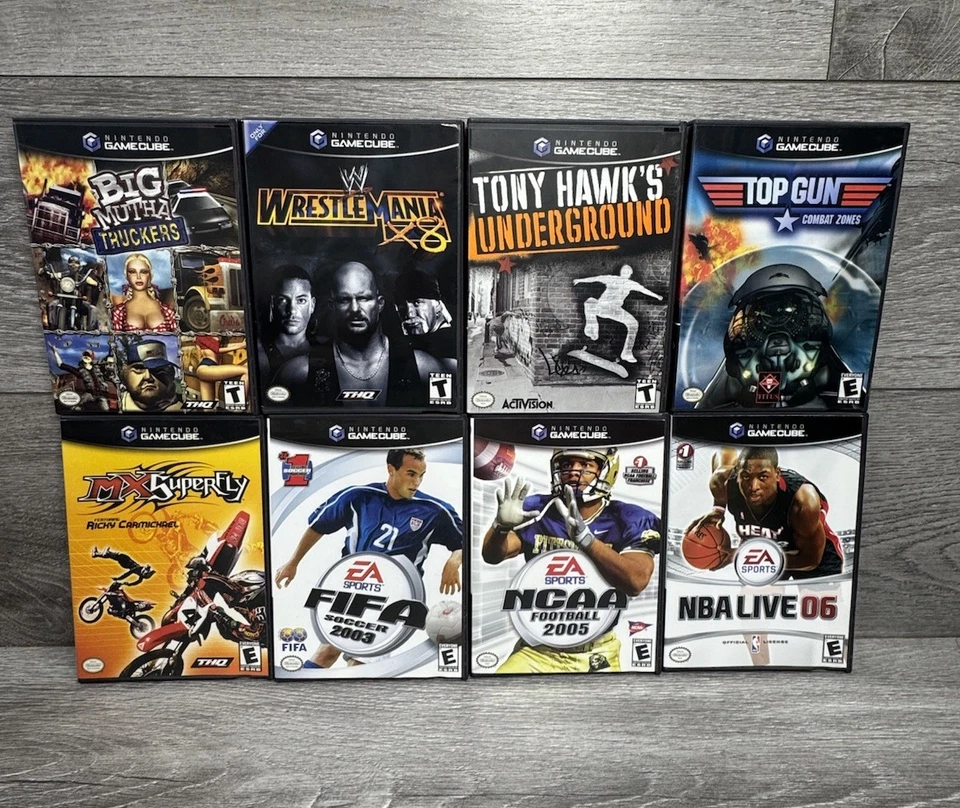 Black Nintendo DOL-101 GameCube Console Bundle Lot Wrestling Tony Hawk Top Gun - Image 3 of 4