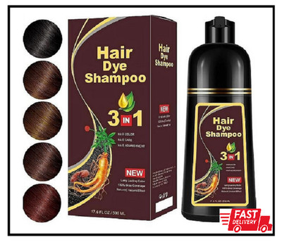 WINE RED Hair Dye Shampoo   Long   Lasting 3-in-1 Hair Color 500mL