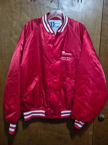 Vtg Pla-Jac By Dunbrooke Snap Up Bomber Jacket Entergy Power Plant X Large XL - product listing photo