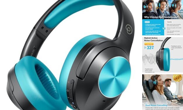 Pro-Level Hybrid ANC Headphones in HD Deep Blue  