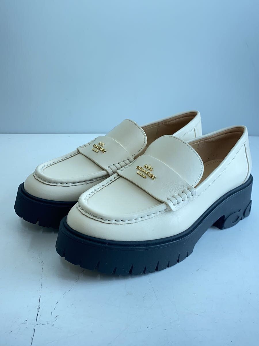 Coach CM587 White Leather Loafers 24.5cm Used | eBay