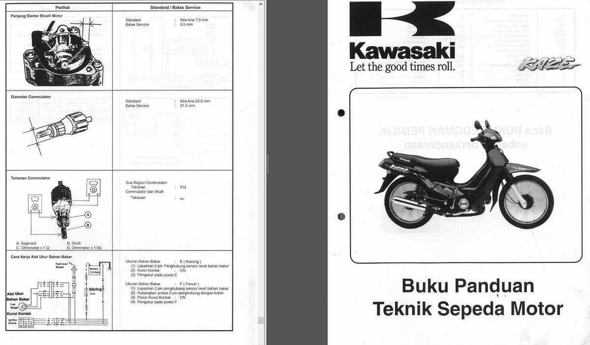Kawasaki ZX130 KAZE Magic II 130 (AN130) SERVICE , Owner's & Parts