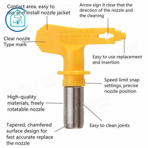 Aftermarket 5000 PSI Silver Airless spray Gun 243283 With Tip 517 and Tip Guard - Picture 8 of 10