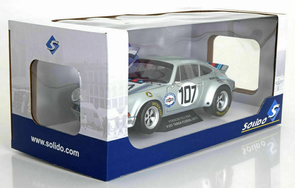 PORSCHE 911 CARRERA 2.8 RSR #107 TARGA FLORIO 1973 STECKKONI SOLIDO S1801108 - Immagine 3 di 4