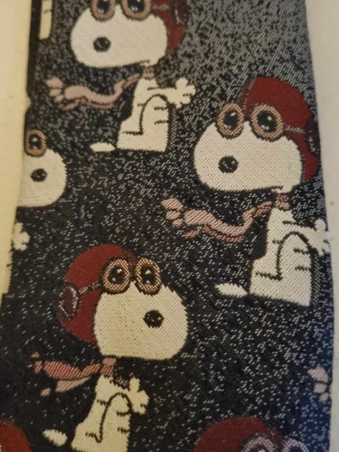 Cervantes Pilot Snoopy Tie – 98% Polyester / 2% Silk • Made in Los Angeles, USA