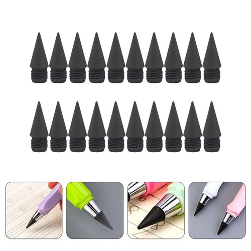 20 Pcs Replacement Child Inkless Pencil Nibs Everlasting Tips Black - Afbeelding 10 van 12