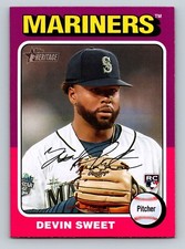 Devin Sweet 2024 Topps Heritage #242 Seattle Mariners RC