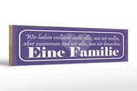 Holzschild Spruch 46X10 Cm Alles Was Wir Brauchen Eine Familie Schild