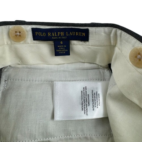 Polo Ralph Lauren Boys Gray Wool Italy Trouser Size 6 x Unfin NWT 175$ - Picture 5 of 5