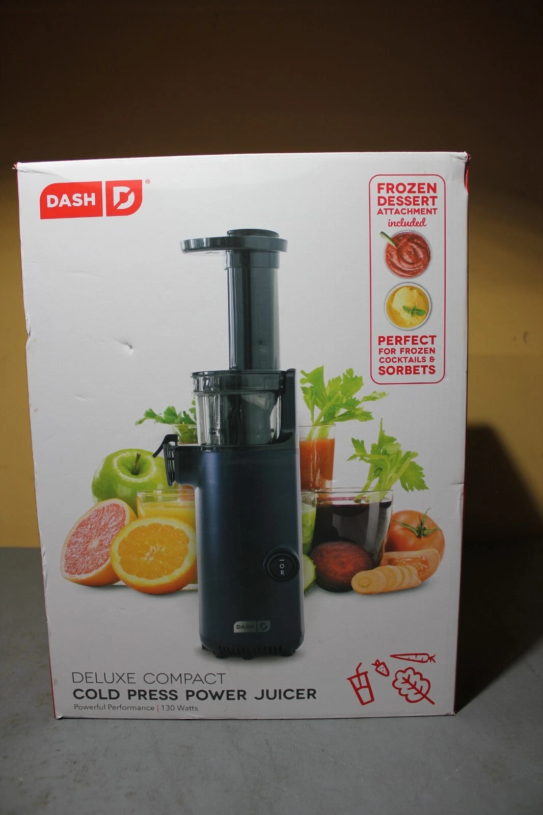 Dash DCSJ255 Deluxe Compact Power Slow Masticating Extractor, Graphite*OPEN BOX*