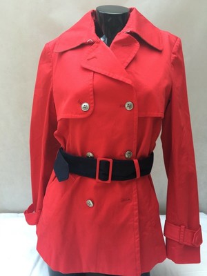 Tommy Hilfiger Women S Coat Trench Hayden Strech Red Or Navy Blue Coat Trench Hayden Strech Red, Red Coat Vs Blue