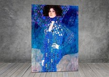 Gustav Klimt Portrait Emilie Fl&ouml;ge LEINWAND GEM&Auml;LDE KUNSTDRUCK W 387x