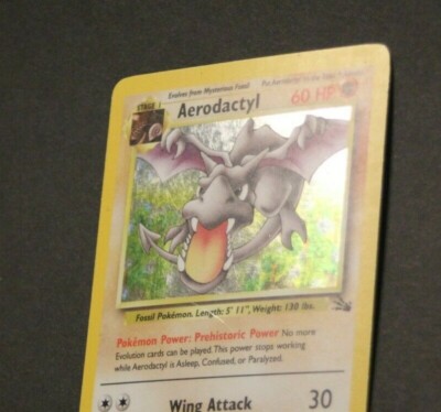 Aerodactyl 1/62 1999 Vintage Pokemon Holographic Shiny Foil Holo