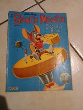 Walter Lantz 1962 SPACE MOUSE Coloring Book 5018 Saalfield USED Rub Pencil