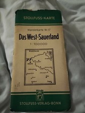 Antyczna mapa Niemcy Das West Sauerland
