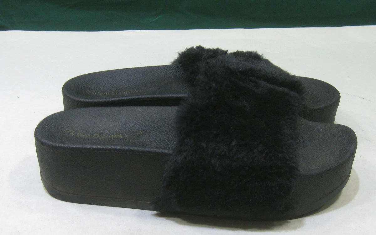 Bamboo furry sale sandals