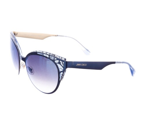 JIMMY CHOO Blue Butterfly Cat-eye sunglasses Excellent & Authentic - Picture 3 of 5