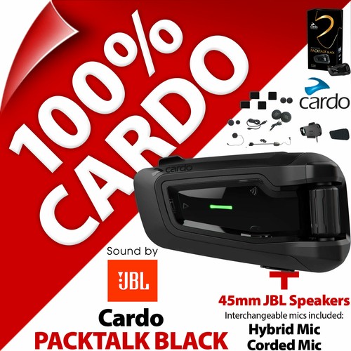 Cardo PACKTALK BLACK JBL 45mm Speakers 