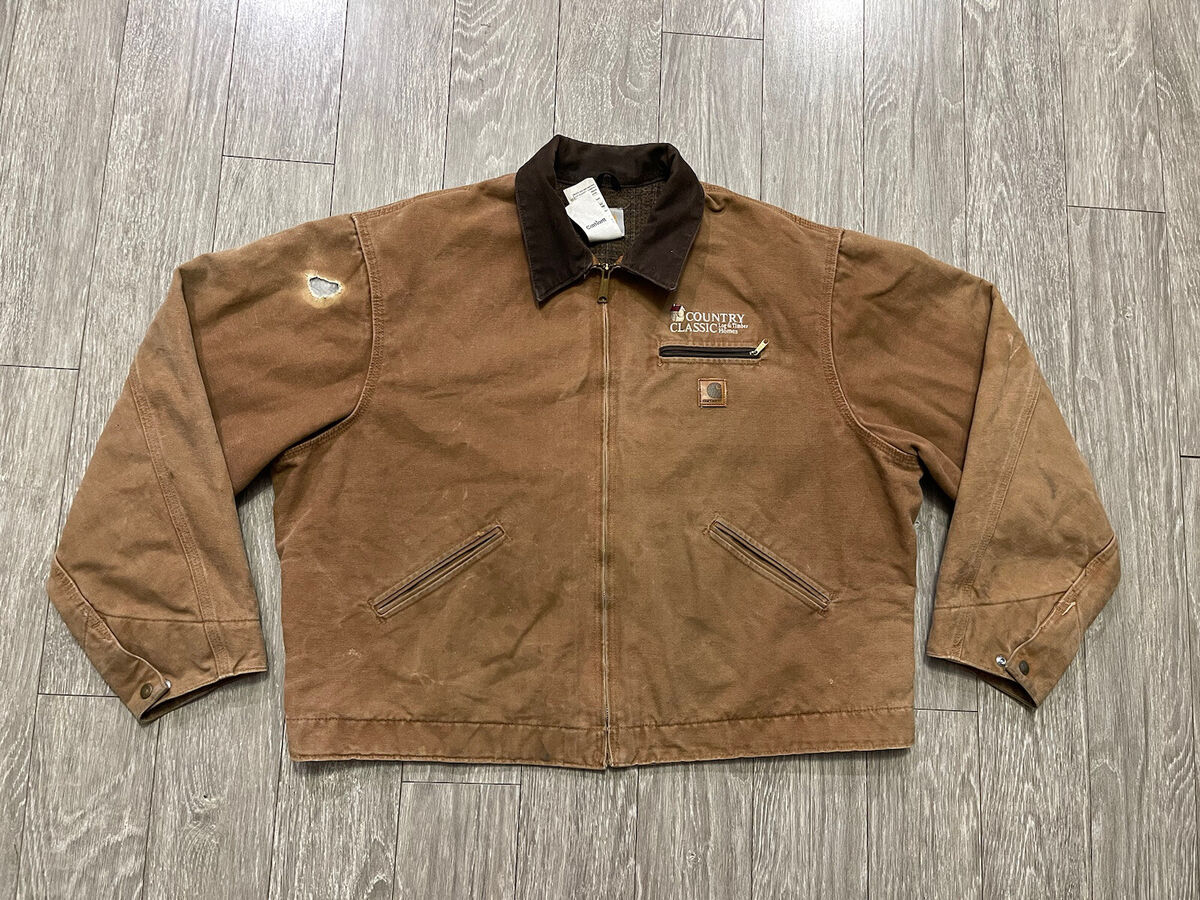 VTG CARHARTT J97 BRN Blanket Lined Detroit Jacket Mens Sz VTG CARHARTT J97 BRN Blanket Lined Detroit Jacket Mens Sz