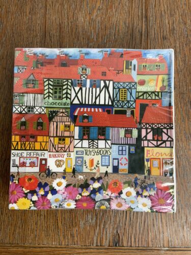 Eeboo Whimsical Village Jigsaw Puzzle Square 1000 Pieces 23” X 23” NEW Sealed - Picture 1 of 3