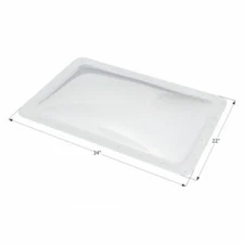 Icon 01854 RV Trailer Rectangular Outer Skylight Clear 22"W x 34"L