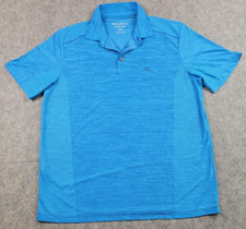 Tommy Bahama Island Zone Shirt Mens Medium Blue Polo Outdoor Active Beach