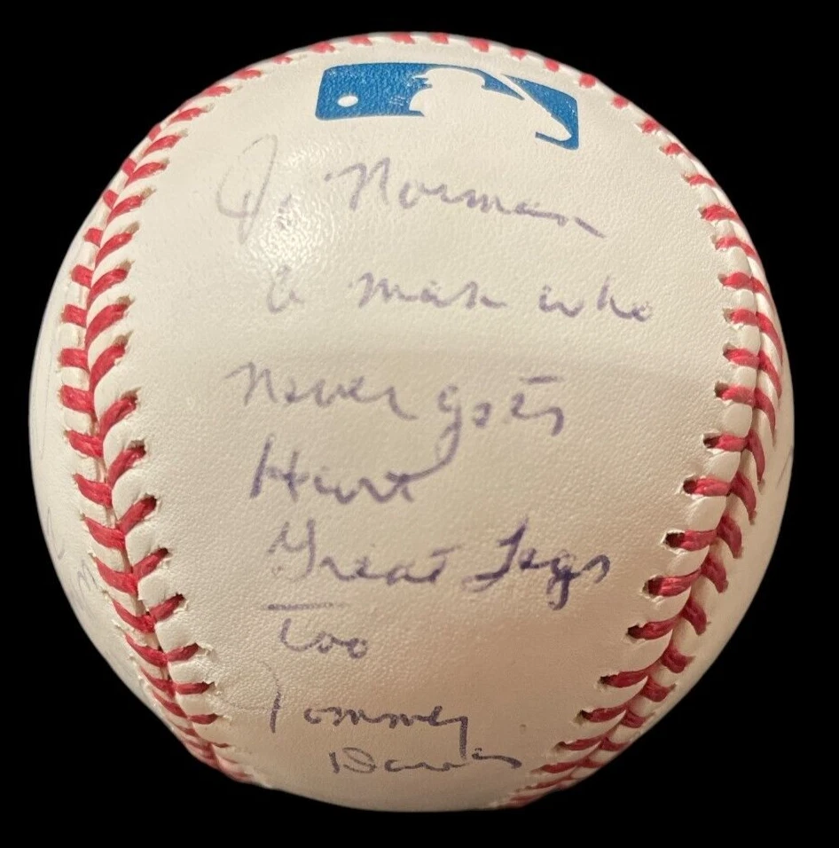 TOMMY DAVIS DAVE WALLACE WILLS FIRMADO A MANO X3 AUTO BÉISBOL JSA/COA WM 93024 Foto 2 de 4