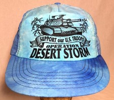 Vintage Operation Desert Storm USA Made Cap Hat Support Our Troops