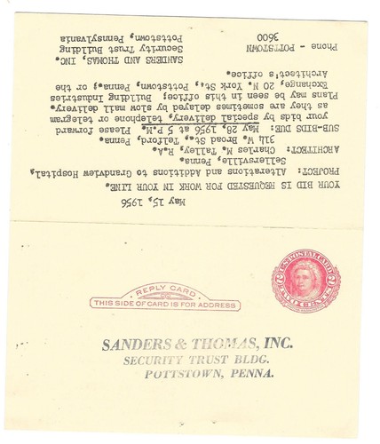 UY9 Tribes of New Jersey Red Men Fraternal Org 1922 Uprated Paid Reply Card - Picture 2 of 3