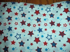 PATRIOTIC FABRIC - 2 YARDS - RED WHITE BLUE STARS TOSS - 4TH OF JULY