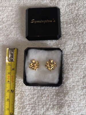 Women s Vintage Gold Celtic Pierced Earrings New