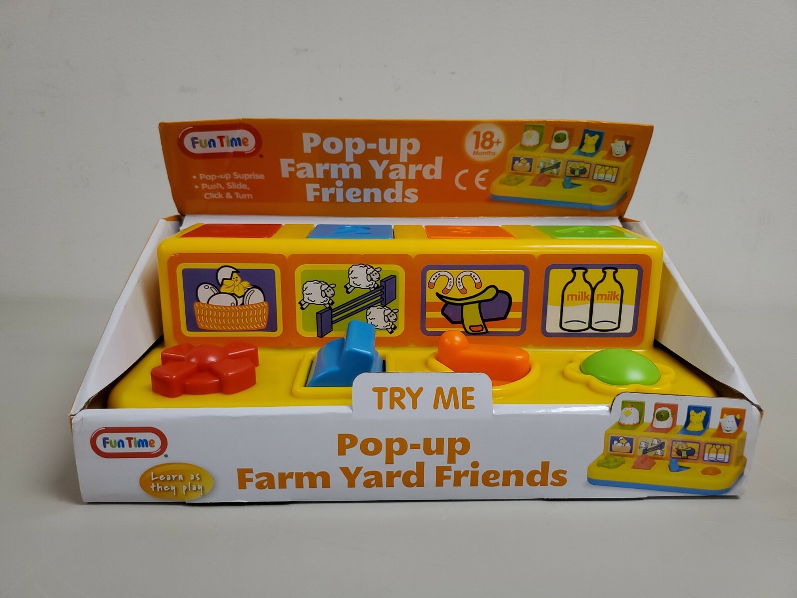 Leapfrog Books Fun Time Pop Up Farmyard Friends, Yellow Tummy Time