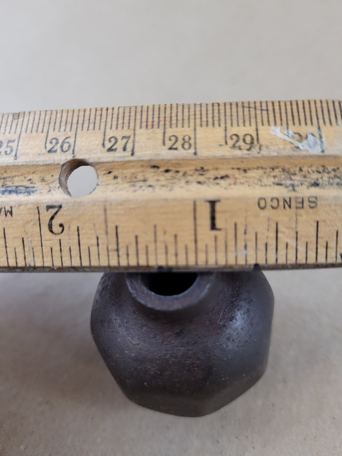 Vintage Gear Shift Knob Cast Iron Shifter Threaded Ball Rat Rod Hot Rod