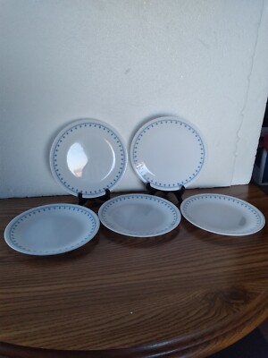 Corelle Snowflake Blue Luncheon Plates 8-1/2