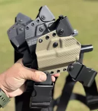 1911 Black Carbon Fiber chest holster kydex w Mag Pouch