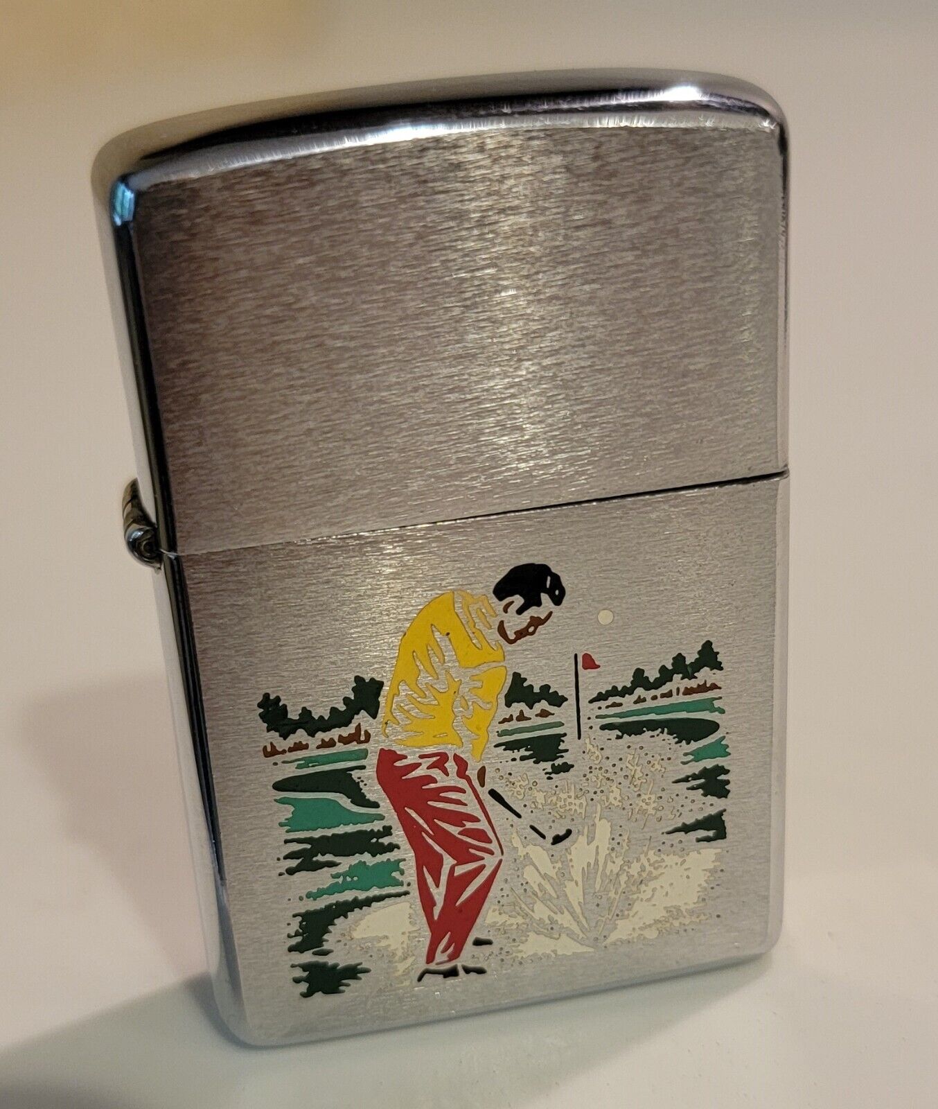 1974 Golfer Zippo Lighter VERY NICE CONDITION (mdl 8-23)