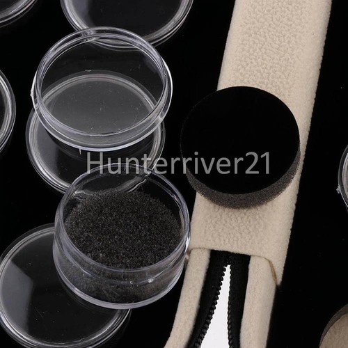Black 60x Gem Diamond Gemstone Display Leather Case Collection Storage Box - Picture 8 of 10