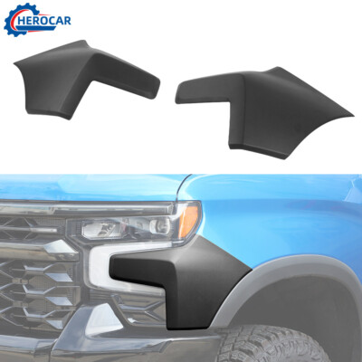  2Pcs Front Bumper Corner Cover Decor Trim Armor For Chevrolet Silverado 2022-25
