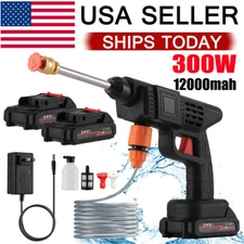 Portable Cordless Electric High Pressure Water Spray Gun Car Washer Cleaner Tool