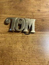 Vintage Solid Brass Cutout Block Letters "TOM" Belt Buckle 3.5" R.O.C. 4053