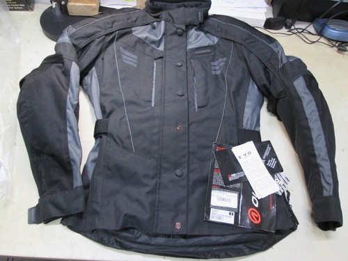 OLYMPIA   DURHAM MOTORCYCLE JACKET - WOMENS SMALL BLACK / HAS ARMOR + LINER - Picture 1 of 10