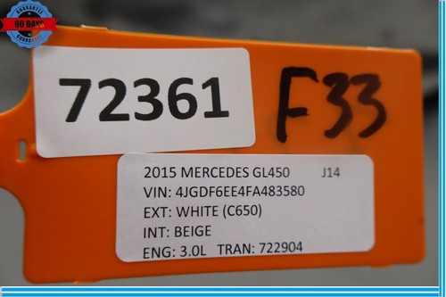 07-19 Mercedes X166 GL450 Front Left Side Rearward Inner Fender Liner Oem - Picture 13 of 13