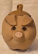 Vintage Metlox Poppytrail Pottery "PIG" Ceramic Cookie Jar Made In USA