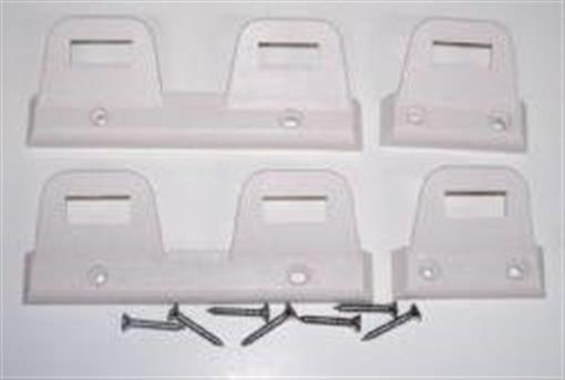1968-69 Mopar White Bench Seat Belt Clips OEM Style Replacement