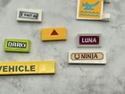 Lego Bulk Lot Parts (Stickers) Tiles License Plates Vehicle Auto Flags Logo City — photo 2