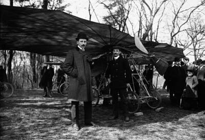 Clement Ader With ''Avion'' 1900S Old Photo