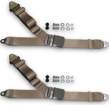 Safety Belt Strap Dreipunkt Chrome Beige for Alfa Romeo Spider Set