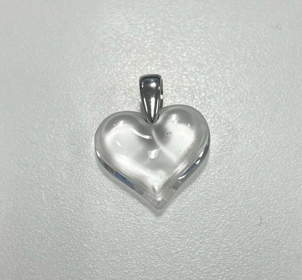 COLGANTE CORAZÓN PLATA Y CRISTAL TRANSPARENTE LALIQUE  Foto 3 de 4