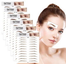 Brown 3D Imitation Ecological Eyebrow Waterproof False Tattoo Stick Makeup